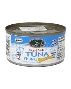 JIMS GRACE TUNA CHUNKS IN WATER CAN 185G