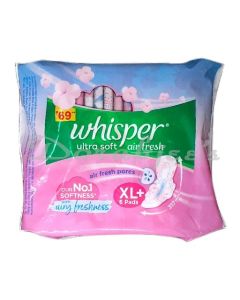 WHISPER NAPKINS ULTRASOFT SANITARY PADS XL+7