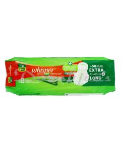 WHISPER CHOICE ALOE VERA SANITARY PAD XL6S