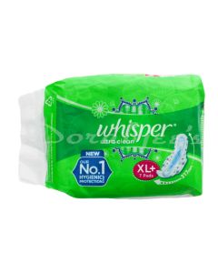 WHISPER ULTRA CLEAN SANITARY PADS XL WING 7S