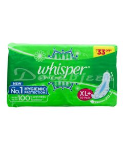 WHISPER ULTRA CLEAN SANITARY PADS XL+ WING30