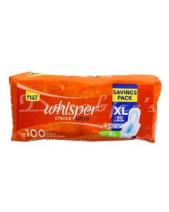 WHISPER CHOICE ULTRA SANITARY PADS XL 20 WINGS