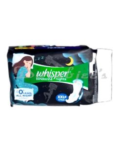 WHISPER BINDAZZZ NIGHT SANITARY PADS XXL+ 6P