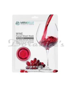 MIRABELLE WINE FACE SHEET MASK FOR GLOWING SKIN 25ML