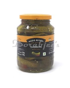 HUGO REITZEL GHERKINS WITH CHILLI 350 G