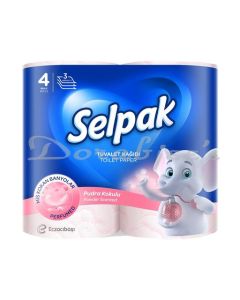 SELPAK POWDERED SCENTED TOILET PAPER BATHROOM TISSUE ROLL   3PLY 4 ROLLS/PACK