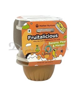 MOTHER NURTURE   FRUITALICIOUS   BANANA  PEAR AND MANGO PUREE   STAGE 3   BABY FOOD 240G