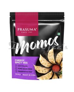 PRASUMA FROZEN MOMOS - CHEESY SPICY VEG FROZEN 24PCS