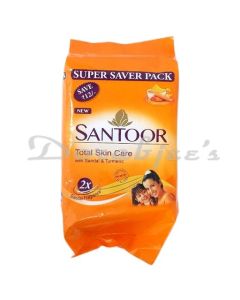 SANTOOR SANDAL & TURMERIC TOTAL SKIN CARE SOAP 4*100G