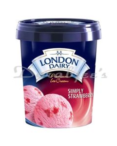 LONDON DAIRY ICE CREAM NAT STRAWBERRY 500ML