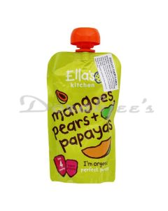 ELLAS KITCHEN BABY FOODS ORGANIC MANGOES PEAR PAPAYA 120G