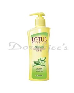 LOTUS HERBALS ALOESOFT DAILY BODY LOTION  NON GREASY  COOLS AND REFRESHES SKIN 250ML