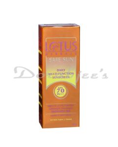 LOTUS HERBALS SAFE SUN SPF 70 PA +++ DAILY MULTI FUNCTION SUNSCREEN 60 G