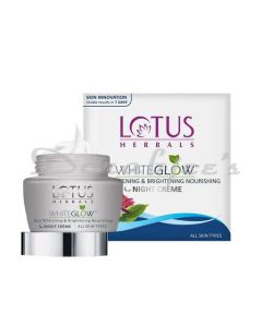 LOTUS HERBALS WHITE GLOW SKIN WHITENING & BRIGHTENING NOURISHING NIGHT CREME 60G