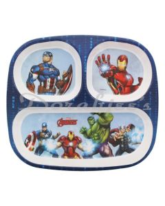 SERVEWELL MELAMINE KIDS RECTANGULAR PLATE 3 PART