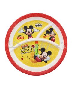 SERVEWELL MELAMINE KIDS 3 PART ROUND PLATE