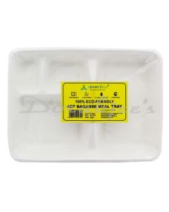 ADVANTECH BAGASSE 4 CP MEAL TRAY PACK OF 25