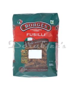 BORGES PASTA FUSILLI  WHOLE WHEAT 500G