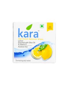 KARA NAIL POLISH REMOVER WET WIPES LEMON