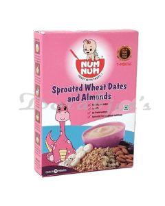 NUM NUM BABY FOODS SPROUTED WHEAT DATE ALMOND CEREAL 7 MONTHS 200G