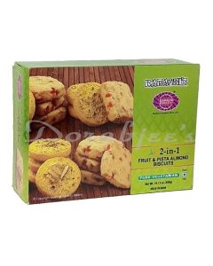 KARACHI BAKERY 2IN1 FRUIT  PISTA ALMOND BISCUITS 400G