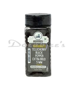 YOGIK ROOTS ORGANIC TELLICHERRY BLACK PEPPERCORNS EXTRA BOLD 5MM 50 G