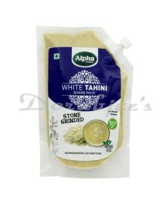 ALPHAFOODS NATURAL TAHINI PASTE  WITH SPOUT PACKAGING WITH NO ADDITIVES  200 G