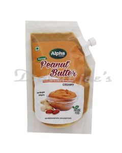 ALPHA FOODS NATURAL CREAMY PEANUT BUTTER WITH SPOUT PACKAGING WITH NO ADDITIVES  200 G