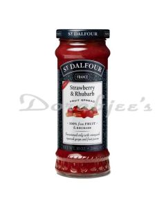 ST DALFOUR STRAWBERRY AND RHUBARB FRUIT SPREAD 284 G