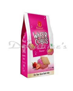 KRAVOUR WAFER CUBE BISCUITS  STRAWBERRY FLAVOR 100G