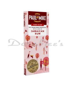 PAUL AND MIKE CHOCOLATE 64 DARK WITH JAMAICAN RUM 68G