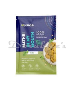 UPSIDE HEALTH GLUTEN FREE MATHRI 45G  METHI FLAVOUR VEGAN GLUTEN FREE ALL NATURAL