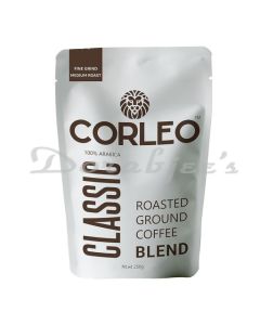 CORLEO CLASSIC FINE GRIND MEDIUM ROAST ARABICA GROUND COFFEE AEROPRESS ESPRESSO HOT BREW 250G