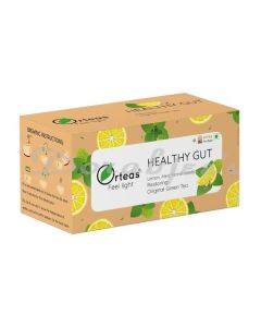 ORTEAS RESTORING HEALTHY GUT GREEN TEA  FRESH MINT LEAVES LEMON AND FENNEL SEEDS 50G