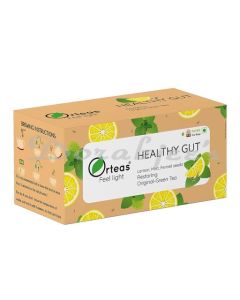 ORTEAS RESTORING HEALTHY GUT GREEN TEA  MINT LEAVES LEMON AND FENNEL SEEDS 20 TEA BAG 40G