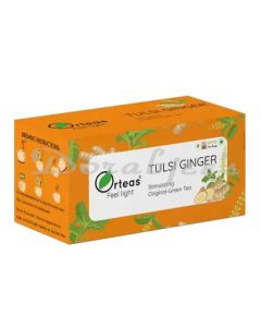 ORTEAS STIMULATING TULSI GINGER GREEN TEA  TULSI LEAVES AND GINGER 20 TEA BAG 40G