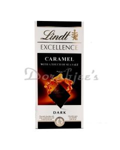 LINDT CHOCOLATE CARAMEL SEA SALT DARK 100