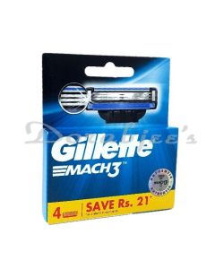 GILLETTE MACH 3 SHAVING BLADES 4S