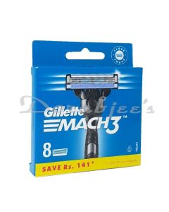 GILLETTE MACH 3 SHAVING BLADES 8S