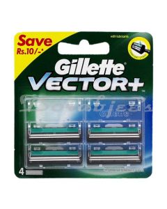 GILLETTE VECTOR PLUS SHAVING CARTRIDGES 4S