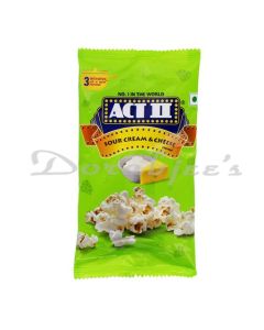 ACT II  MICROWAVABLE POPCORN SOUR CREAM AND CHEESE 50G