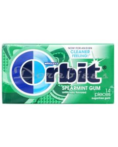 ORBIT SUGAR FREE SPEARMINT GUM 14P