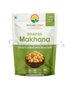 AURGANIC FOODS CREAM AND ONION MAKHANA FOX NUTS 80G