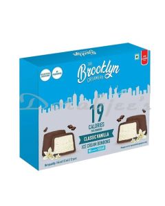 THE BROOKLYN CREAMERY LOW CALORIE ICE CREAM CHOCOLATE VANILLA BONBONS 144ML