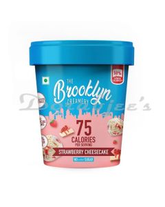 THE BROOKLYN CREAMERY ICE CREAM LOW CAL ICE CREAM STRAWBERRY CHEESECAKE TUB 450 ML