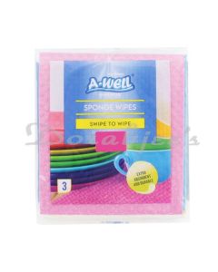 AWELL PREMIUM SOPNGE WIPES PACK OF 3 PCS