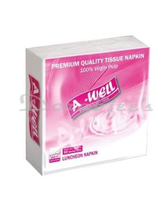 A-WELL PREMIUM 2PLY 50 SHEET LUNCHEON NAPKIN,100%VEGIN PULP,NATURAL AND HARMFUL CHEMICAL FREE