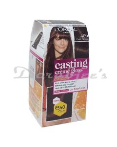 LOREAL CASTING CREME GLOSS HAIR COLOR 400 DARK BROWN