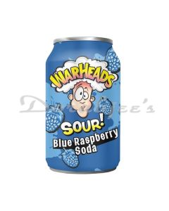 WARHEADS BLUE RASPBERRY SODA SOFT DRINK CAN 355ML