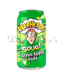 WARHEADS GREEN APPLE SODA SOFT DRINK CAN 355ML